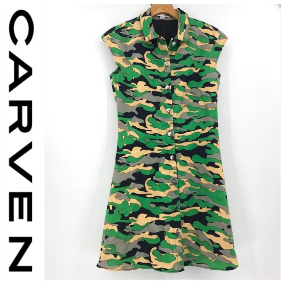 💕SALE💕 Carven Camouflage Shirt Dress - Picture 3 of 8